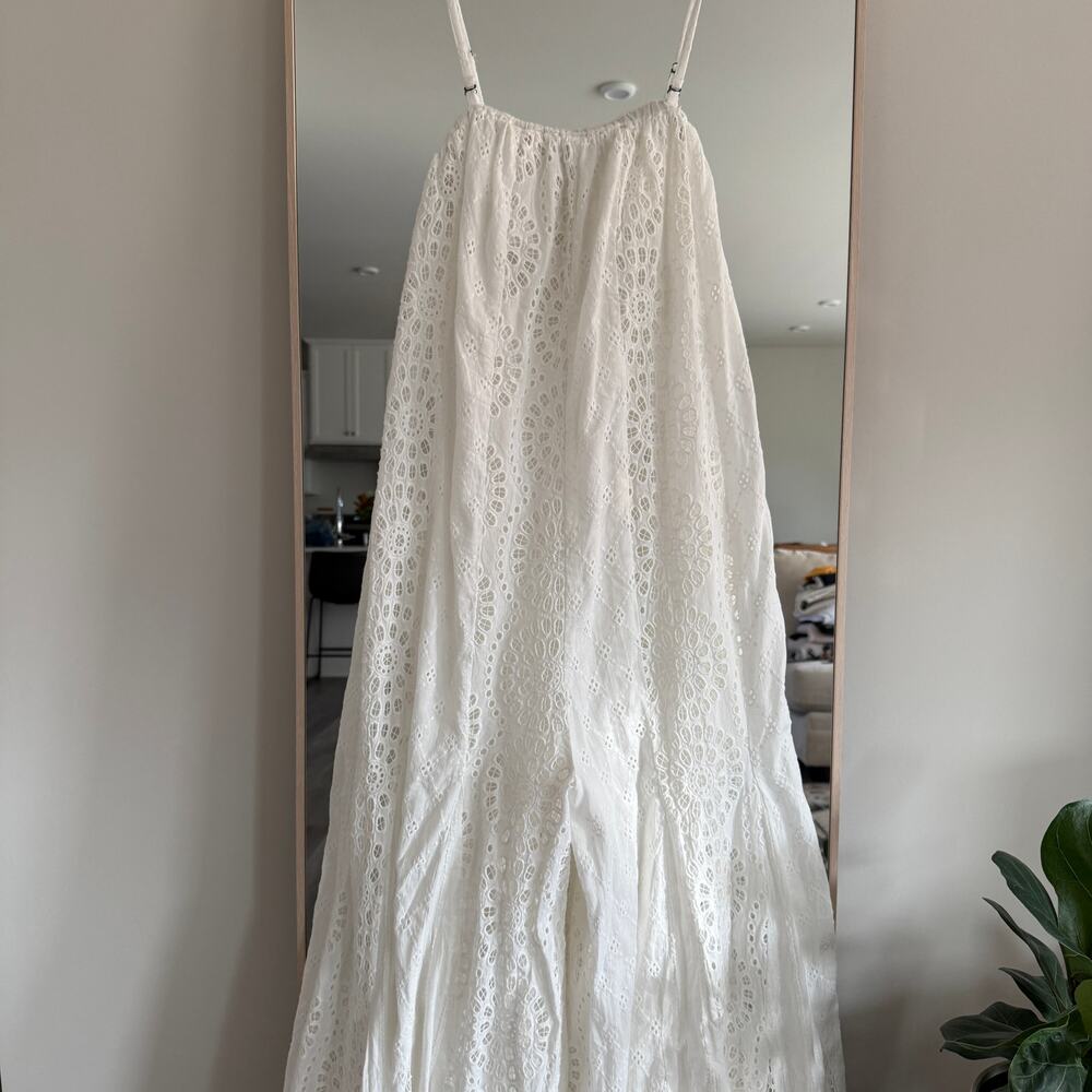 Free People Midnight Cruiser White Eyelet One Piece - Picture 3 of 4